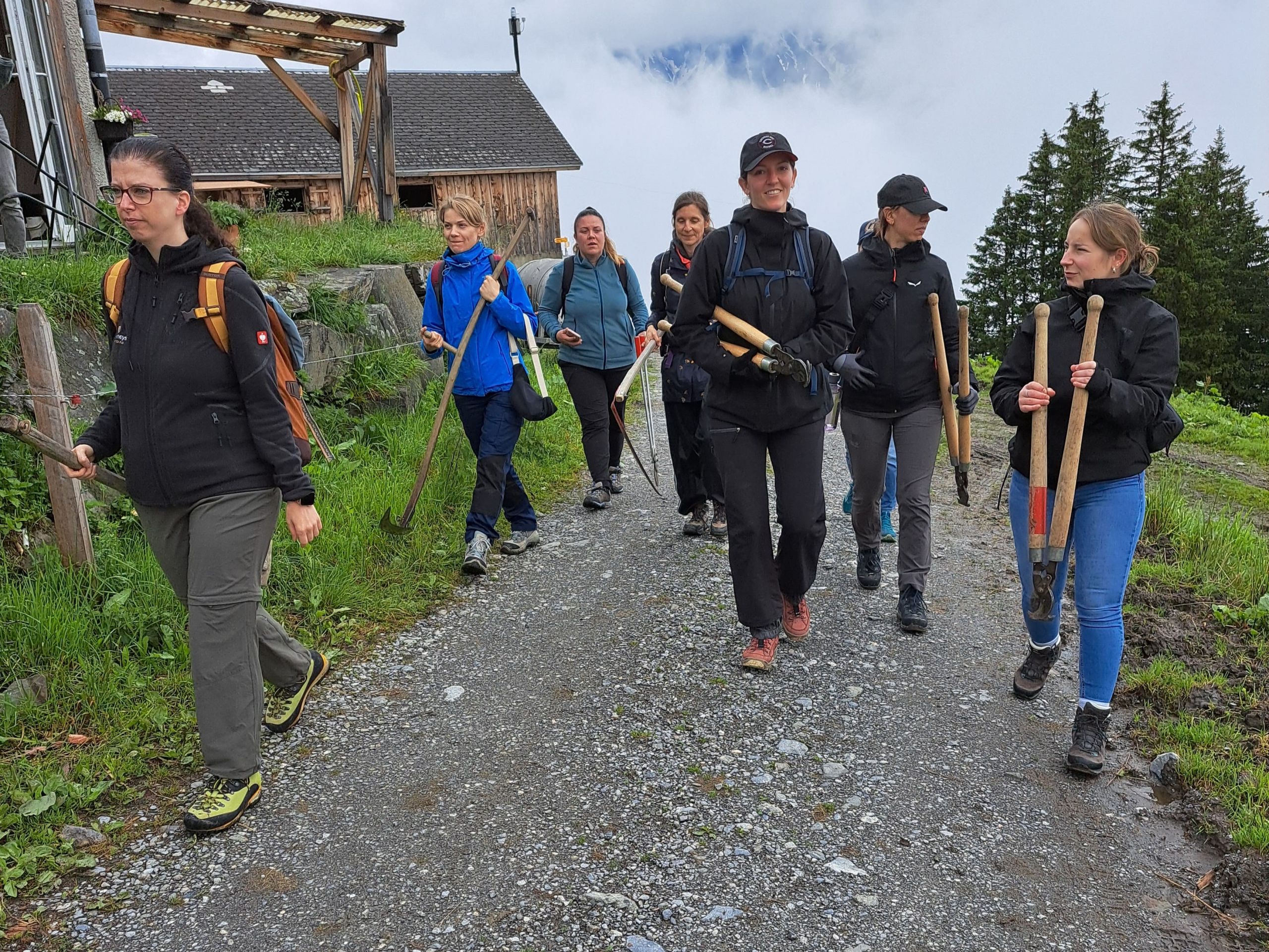 Belegschaft der Fenaco untersützt die Empächli-Alp oberhalb Elm