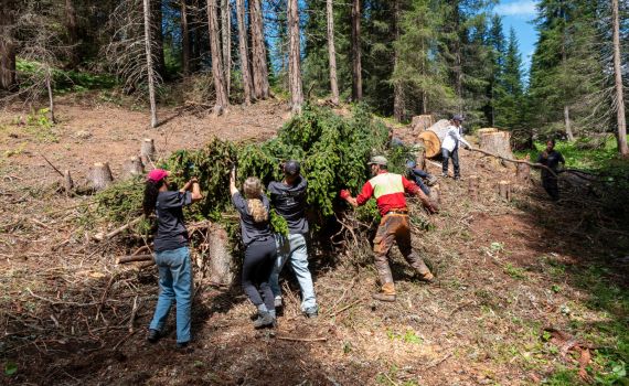 Die Kantonsschule Freudenberg im Einsatz in St. Peter und Arosa