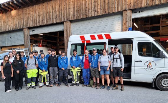 Lerndenlager der Liechtensteinische Kraftwerke (LKW) in der Gemeinde Surses