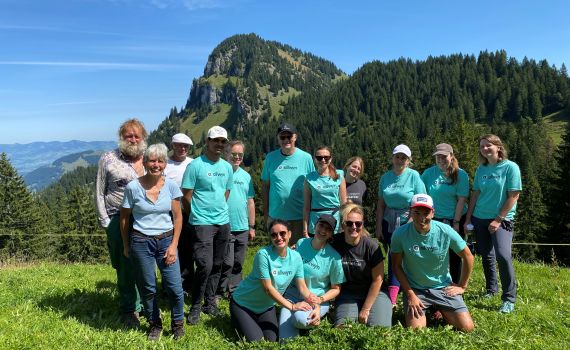Kampf der Verbuschung: Einsatz Firma allwyn auf der Alp Ober Alten
