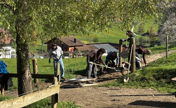 Sägen, schneiden, bohren, hämmern in Hofstatt, im Lutherntal/LU