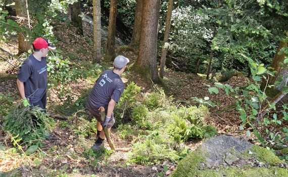8. Klasse des OSZ Mühlematt Belp im Einsatz oberhalb von Eriz